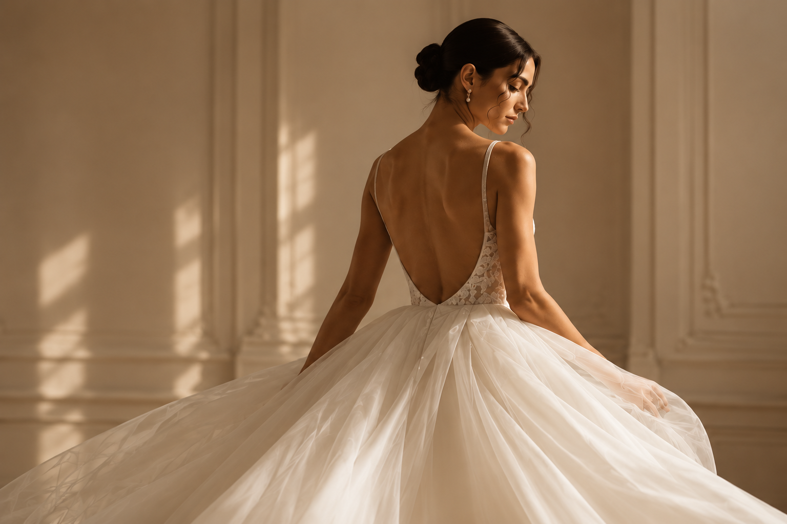 Couture mariage — mouvement de la robe